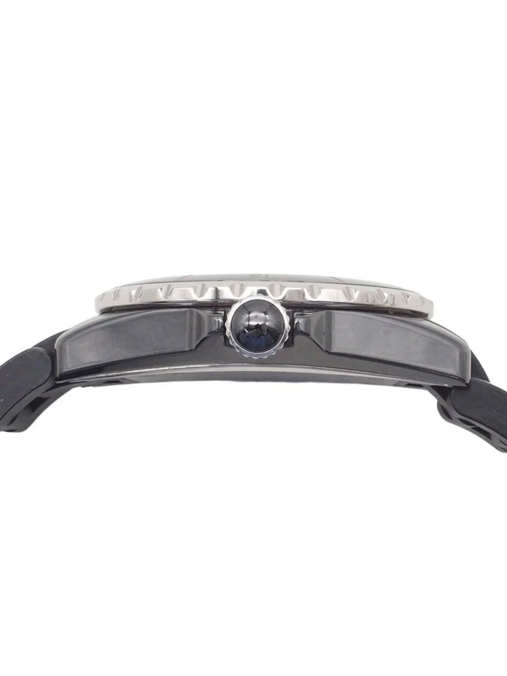 Chanel 38 Black Ceramic SS Rubber Watch Automatic